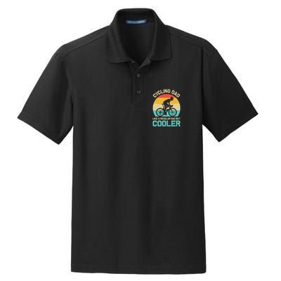 Cycling Dad Like A Regular Dad But Cooler Funny Cyclist Gift Dry Zone Grid Polo