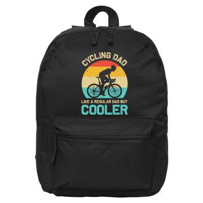 Cycling Dad Like A Regular Dad But Cooler Funny Cyclist Gift 16 in Basic Backpack