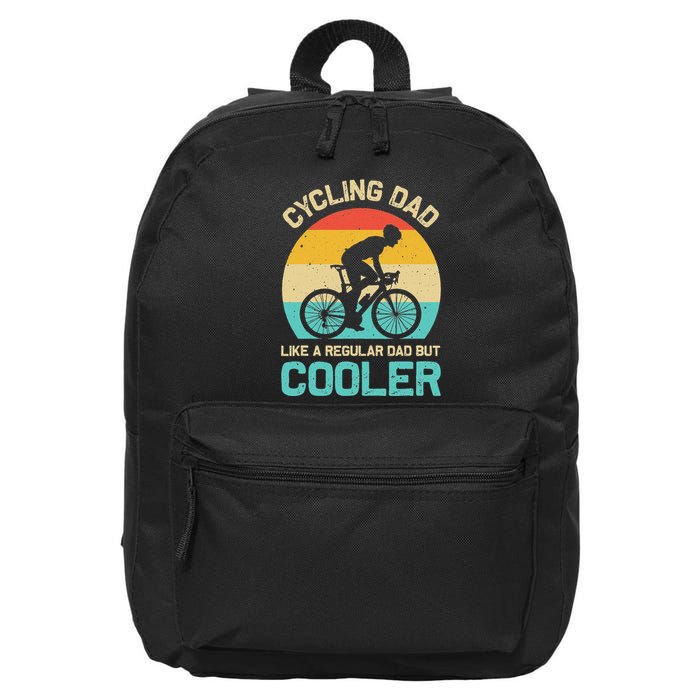 Cycling Dad Like A Regular Dad But Cooler Funny Cyclist Gift 16 in Basic Backpack