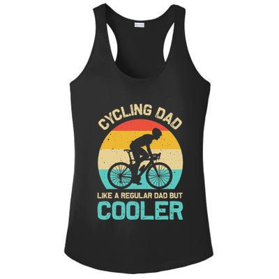Cycling Dad Like A Regular Dad But Cooler Funny Cyclist Gift Ladies PosiCharge Competitor Racerback Tank