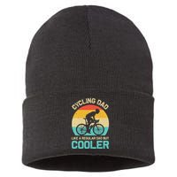 Cycling Dad Like A Regular Dad But Cooler Funny Cyclist Gift Sustainable Knit Beanie