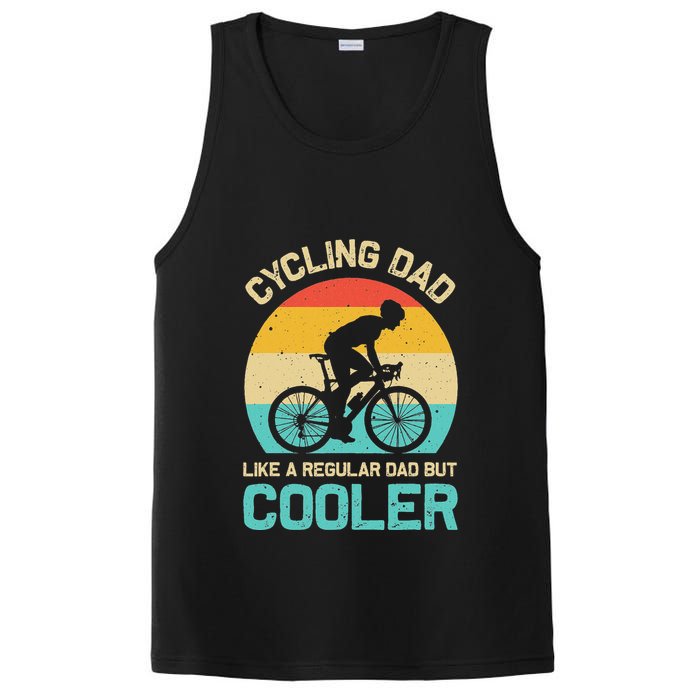 Cycling Dad Like A Regular Dad But Cooler Funny Cyclist Gift PosiCharge Competitor Tank