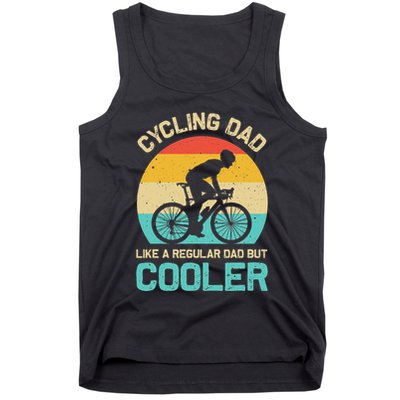 Cycling Dad Like A Regular Dad But Cooler Funny Cyclist Gift Tank Top