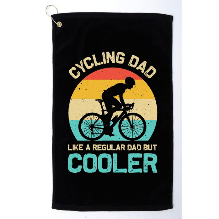 Cycling Dad Like A Regular Dad But Cooler Funny Cyclist Gift Golf Towel