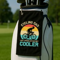 Cycling Dad Like A Regular Dad But Cooler Funny Cyclist Gift Golf Towel