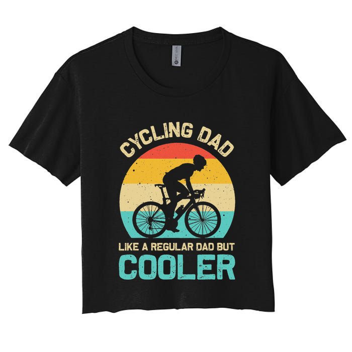 Cycling Dad Like A Regular Dad But Cooler Funny Cyclist Gift Crop Top
