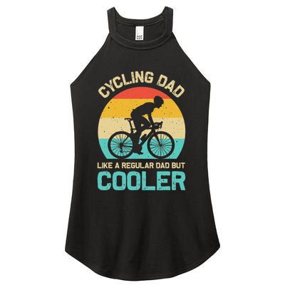 Cycling Dad Like A Regular Dad But Cooler Funny Cyclist Gift Women's Perfect Tri Rocker Tank