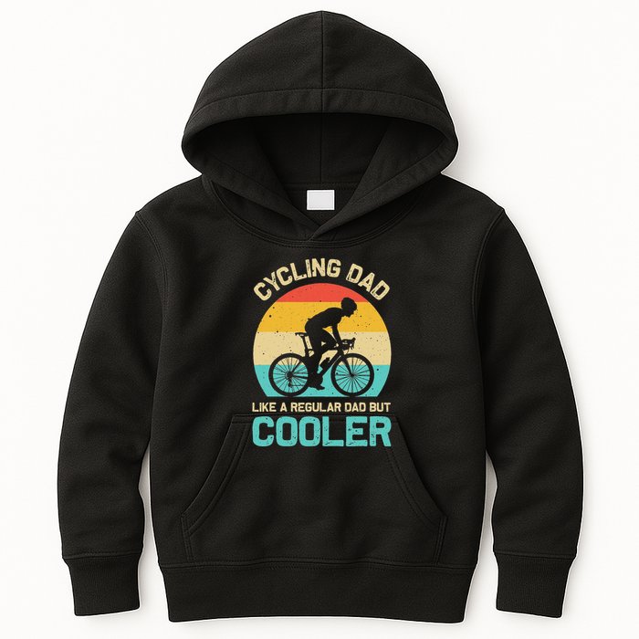 Cycling Dad Like A Regular Dad But Cooler Funny Cyclist Gift Kids Hoodie