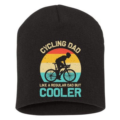 Cycling Dad Like A Regular Dad But Cooler Funny Cyclist Gift Short Acrylic Beanie