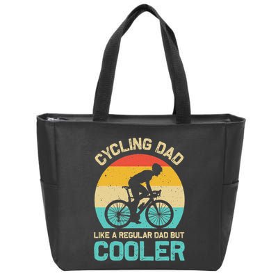 Cycling Dad Like A Regular Dad But Cooler Funny Cyclist Gift Zip Tote Bag