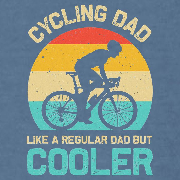 Cycling Dad Like A Regular Dad But Cooler Funny Cyclist Gift Garment-Dyed Sweatshirt