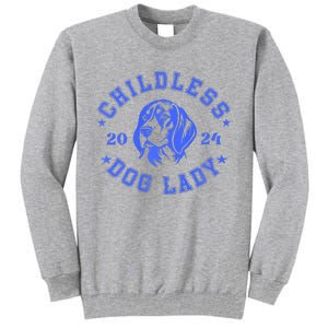 Childless Dog Ladies Voting For Kamala 2024 Tall Sweatshirt