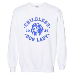 Childless Dog Ladies Voting For Kamala 2024 Garment-Dyed Sweatshirt