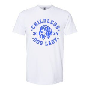 Childless Dog Ladies Voting For Kamala 2024 Softstyle CVC T-Shirt