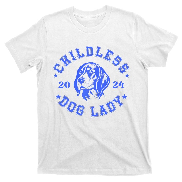 Childless Dog Ladies Voting For Kamala 2024 T-Shirt