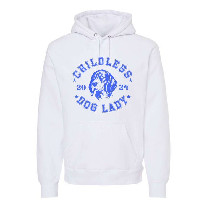 Childless Dog Ladies Voting For Kamala 2024 Premium Hoodie