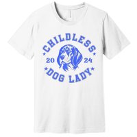 Childless Dog Ladies Voting For Kamala 2024 Premium T-Shirt