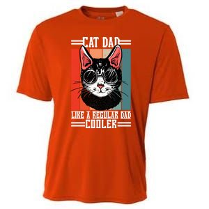 Cat Dad Like A Regular Dad Cooler Gift Cooling Performance Crew T-Shirt