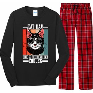 Cat Dad Like A Regular Dad Cooler Gift Long Sleeve Pajama Set