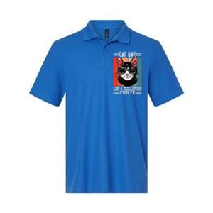 Cat Dad Like A Regular Dad Cooler Gift Softstyle Adult Sport Polo