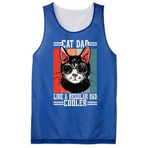 Cat Dad Like A Regular Dad Cooler Gift Mesh Reversible Basketball Jersey Tank