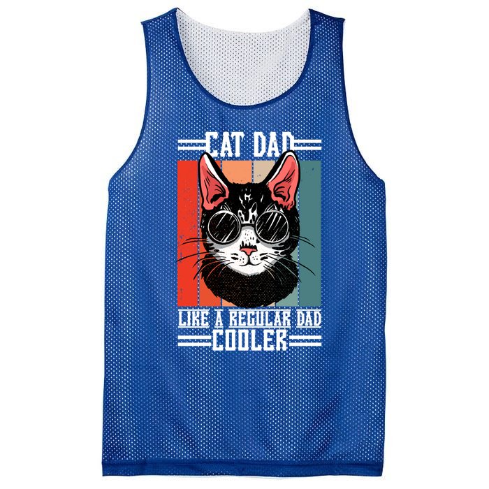 Cat Dad Like A Regular Dad Cooler Gift Mesh Reversible Basketball Jersey Tank