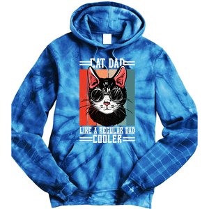 Cat Dad Like A Regular Dad Cooler Gift Tie Dye Hoodie