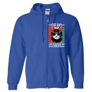 Cat Dad Like A Regular Dad Cooler Gift Full Zip Hoodie