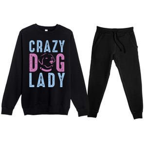 Crazy Dog Lady Premium Crewneck Sweatsuit Set