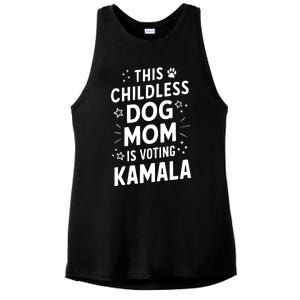 Childless Dog Lady Voting Kamala Harris Dog Mom Vote Blue Ladies PosiCharge Tri-Blend Wicking Tank