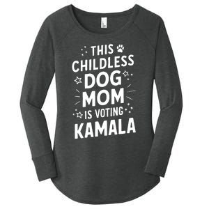 Childless Dog Lady Voting Kamala Harris Dog Mom Vote Blue Women's Perfect Tri Tunic Long Sleeve Shirt