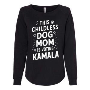 Childless Dog Lady Voting Kamala Harris Dog Mom Vote Blue Womens California Wash Sweatshirt