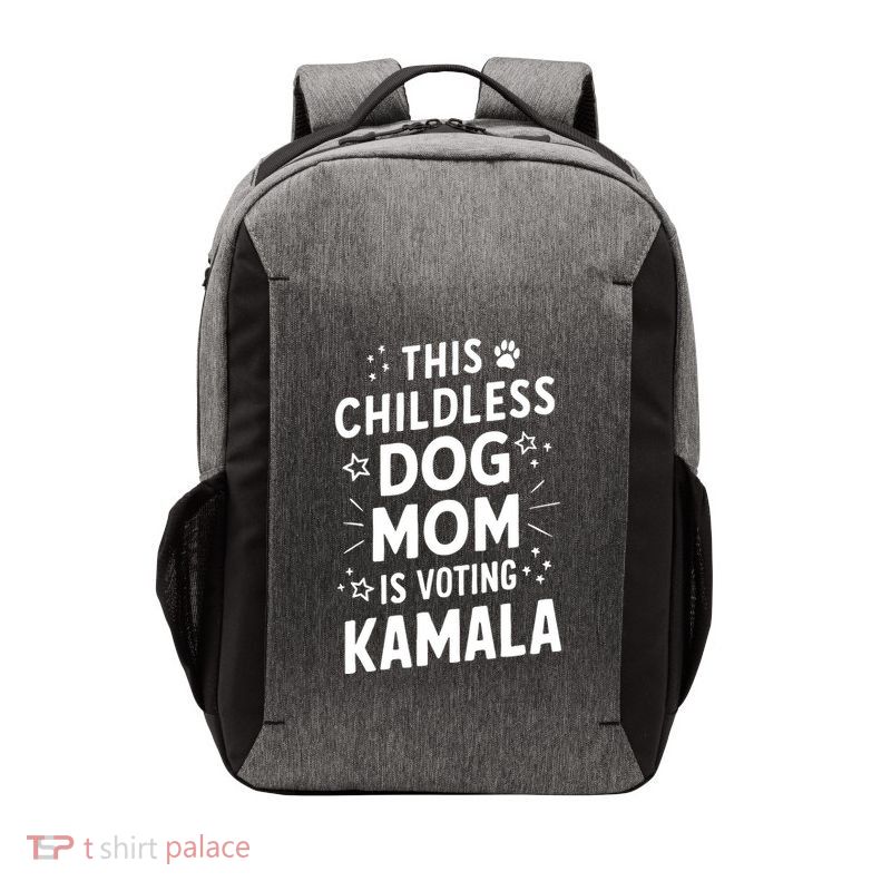 Childless Dog Lady Voting Kamala Harris Dog Mom Vote Blue Vector Backpack