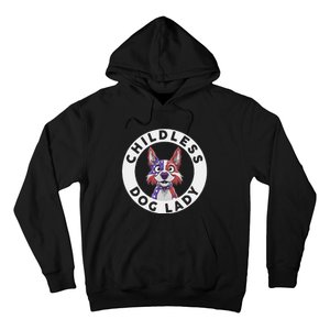 Childless Dog Lady Election Vote 2024 Patriotic Hoodie