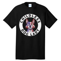 Childless Dog Lady Election Vote 2024 Patriotic Tall T-Shirt