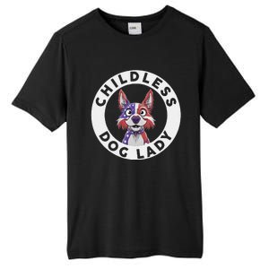 Childless Dog Lady Election Vote 2024 Patriotic Tall Fusion ChromaSoft Performance T-Shirt