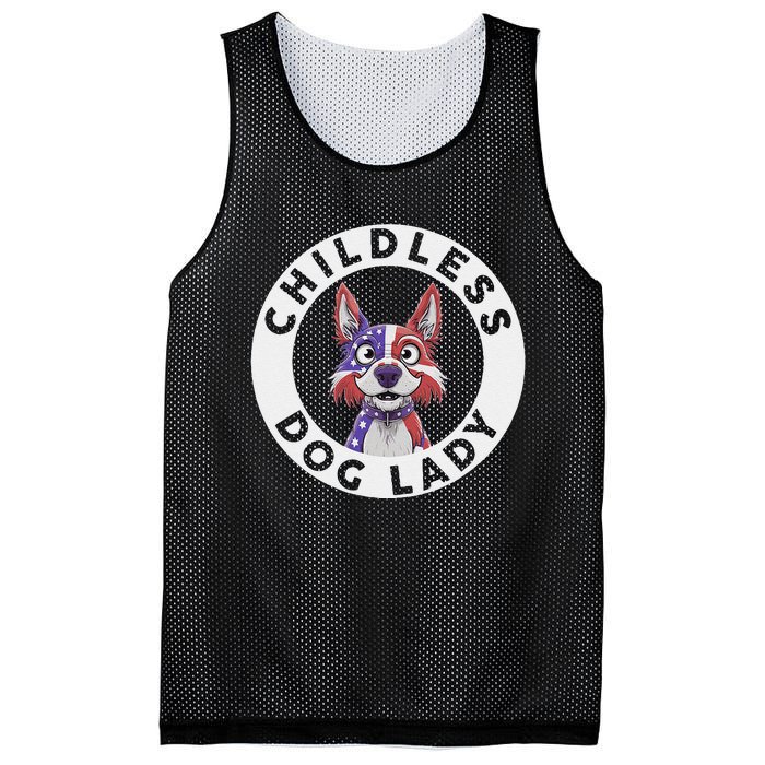 Childless Dog Lady Election Vote 2024 Patriotic Mesh Reversible Basketball Jersey Tank