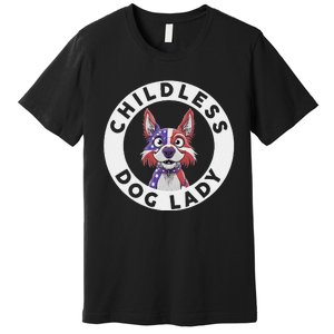 Childless Dog Lady Election Vote 2024 Patriotic Premium T-Shirt