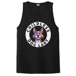 Childless Dog Lady Election Vote 2024 Patriotic PosiCharge Competitor Tank