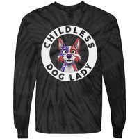 Childless Dog Lady Election Vote 2024 Patriotic Tie-Dye Long Sleeve Shirt