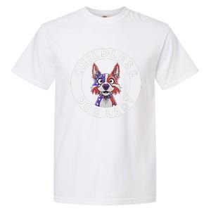 Childless Dog Lady Election Vote 2024 Patriotic Garment-Dyed Heavyweight T-Shirt