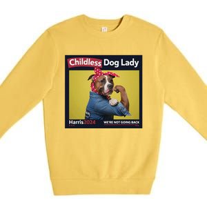 Childless Dog Lady Is Voting Kamala Election Usa 2024 Premium Crewneck Sweatshirt