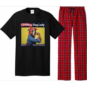 Childless Dog Lady Is Voting Kamala Election Usa 2024 Pajama Set