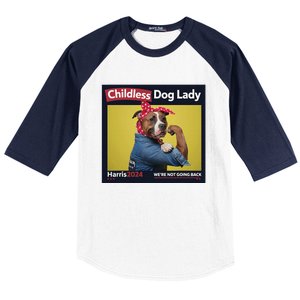 Childless Dog Lady Is Voting Kamala Election Usa 2024 Baseball Sleeve Shirt