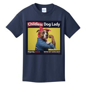 Childless Dog Lady Is Voting Kamala Election Usa 2024 Kids T-Shirt