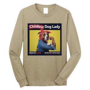 Childless Dog Lady Is Voting Kamala Election Usa 2024 Long Sleeve Shirt