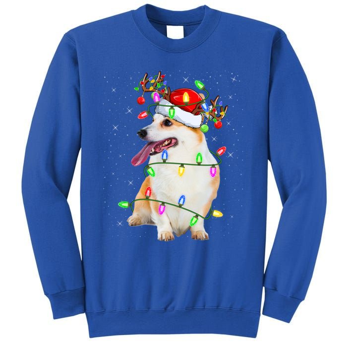 Corgi Dog Lover Xmas Lighting Santa Corgi Christmas Gift Sweatshirt