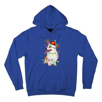 Corgi Dog Lover Xmas Lighting Santa Corgi Christmas Gift Tall Hoodie