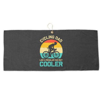 Cycling Dad Like A Regular Dad But Cooler Funny Cyclist Gift Large Microfiber Waffle Golf Towel