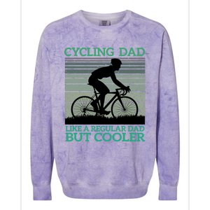 Cycling Dad Like A Regular Dad But Cooler Colorblast Crewneck Sweatshirt